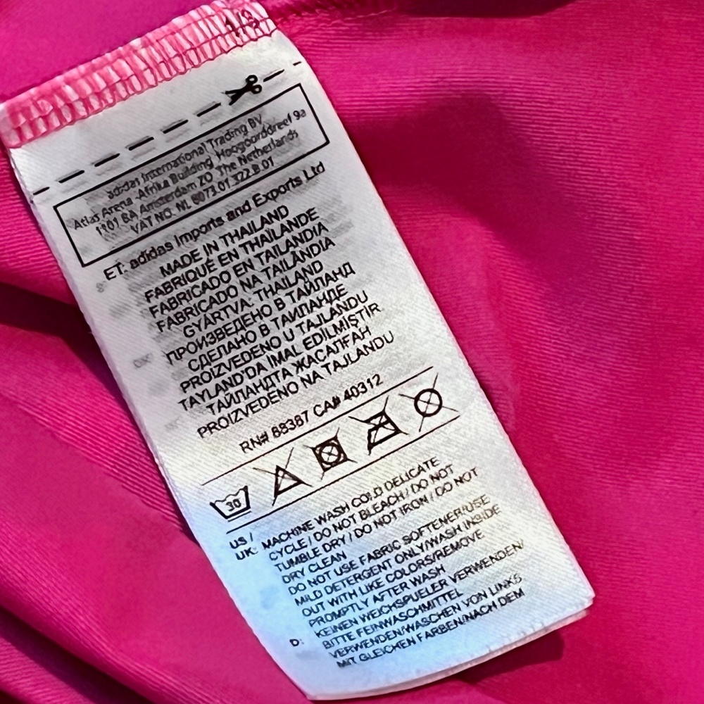 Stella McCartney x Adidas Hot Pink & Black Barricade Active Tank / Gym Top LARGE - Picture 8 of 10